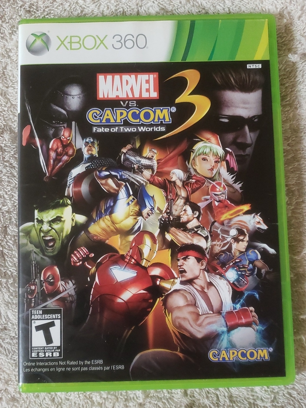 Marvel vs. Capcom 3:  Fate Of Two Worlds (Xbox 360) - Green Case